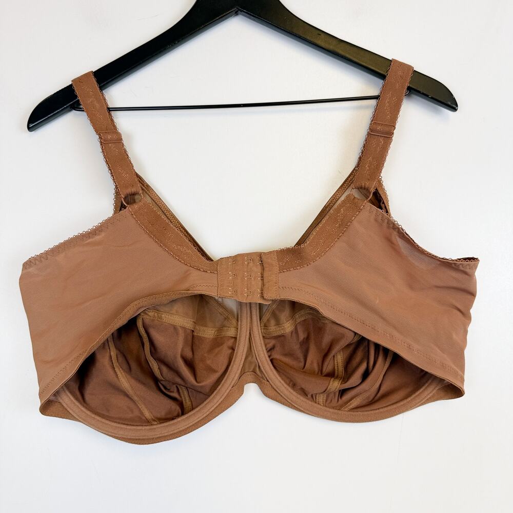 Goddess Keira Banded Underwire Unlined Bra Brown Satin - 42I - Picture 4 of 6
